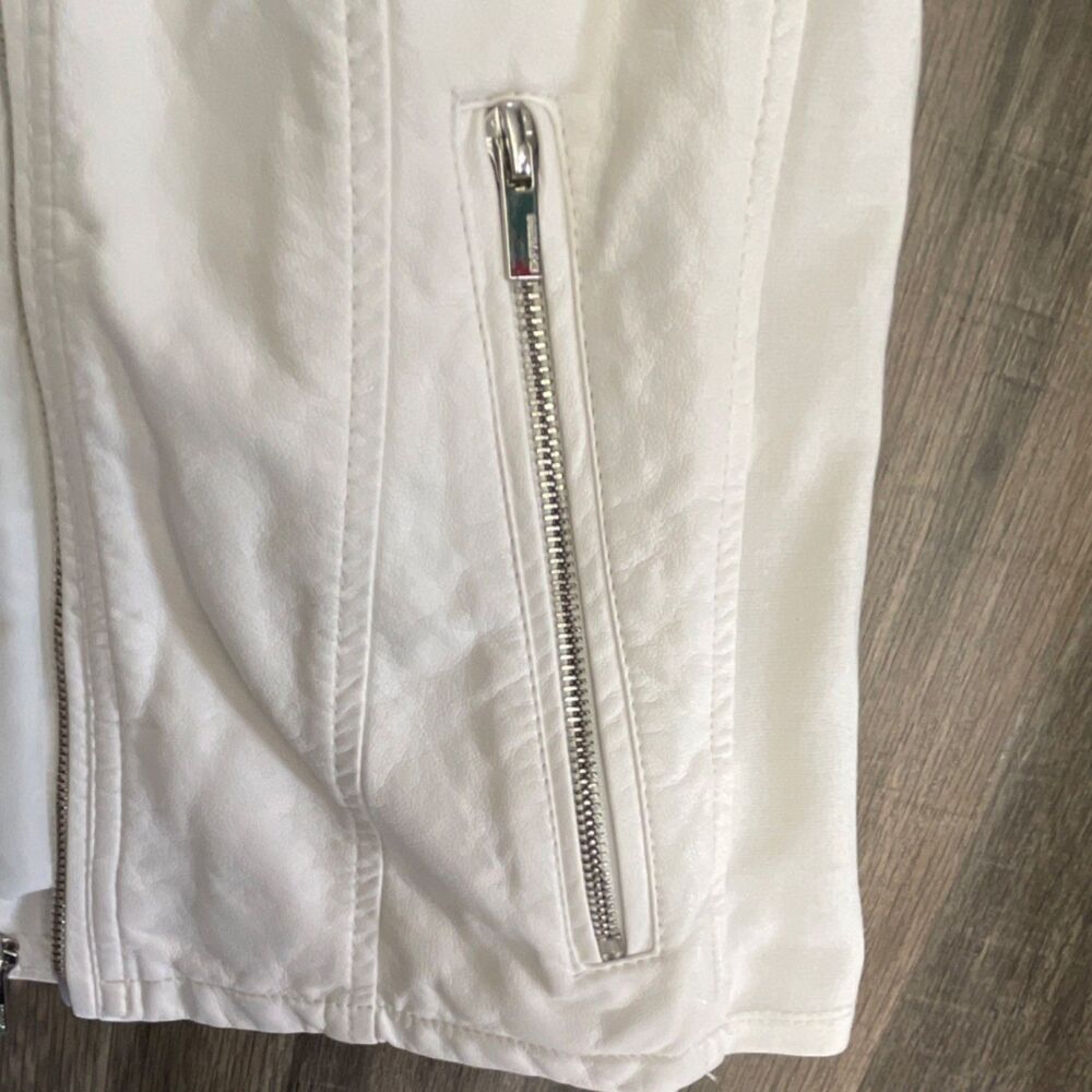 Express Collared Zip Button Jacket White S/P Pock… - image 3